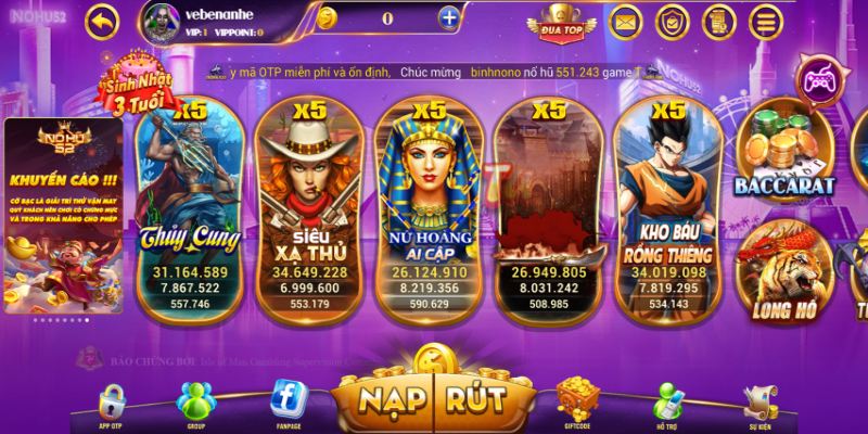 Nohu52 đa dạng sản phẩm game